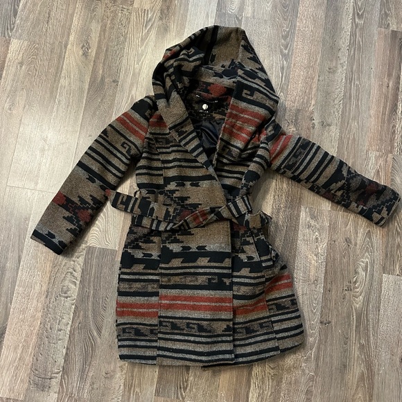 Patterned Hooded Women's Coat - Picture 4 of 4